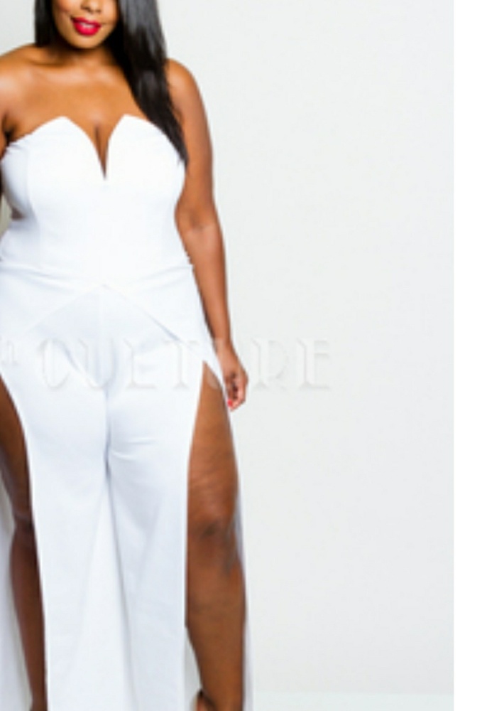 PLUS SIZE ALL WHITE JUMPER